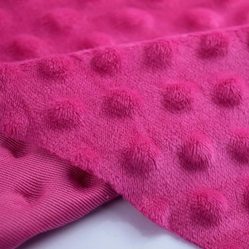 1 Yard Super Soft Minky Dot Fabric Sewing Baby Blanket Toys Material Antipilling Eco-Friendly Polyester Handwork Plush Fabric