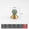 Nordic Crystal Knob Natural Stone + Brass Furniture Handle Cabinet Door Knobs Shoe Cabinet Drawer Decorate Small Round Knobs