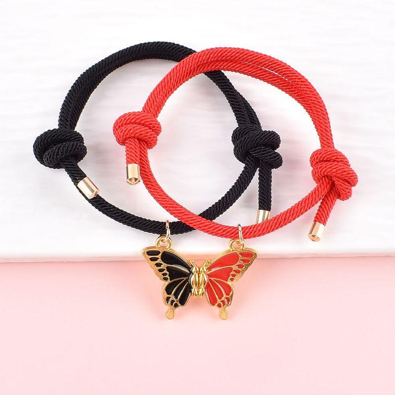 Мультяшный Милый Браслет с Бабочкой для Детей Два Студента Подруги Подарок на День Рождения Магнитный Кулон Один Человек Полунесущий Ремешок
