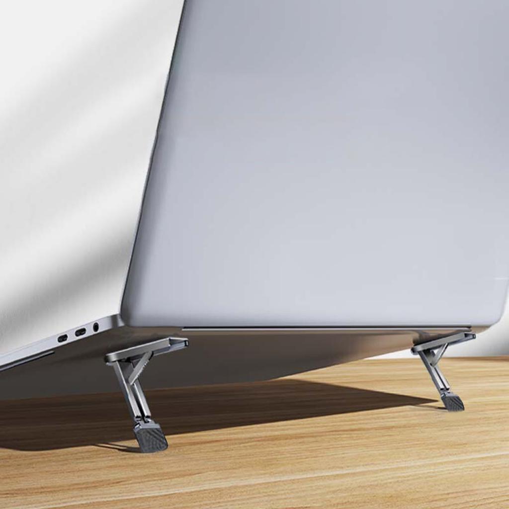 Алюминиевая портативная складная подставка для ноутбука с невидимыми охлаждающими стойками, регулируемая высота, алюминиевая подставка для ноутбука