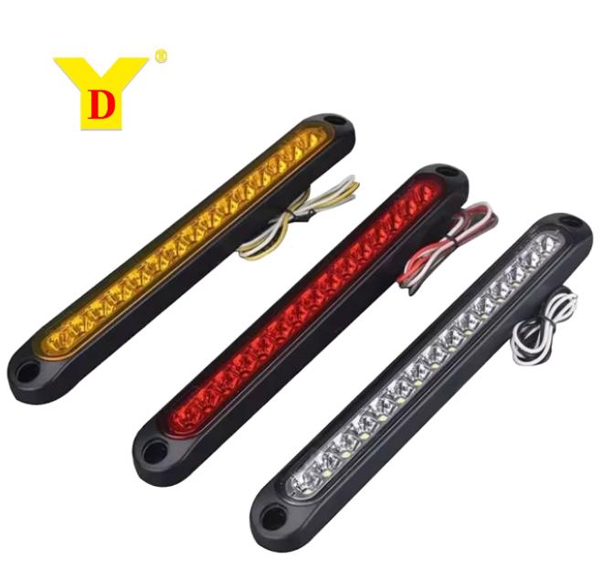 YD 10-Inch 15 LED Truck Tail Light 12-24V, Waterproof Rear Brake Stop Signal Lamp for Truck/Trailer/Lorry/Car