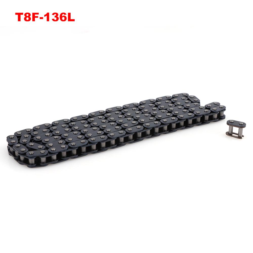 Задняя звездочка цепи для мотоцикла T8F-38T/44T/54T/58T/64T/74T Цепи T8F 136 звеньев Для 47cc 49cc Pocket Bike Mini Moto Квадроцикла ATV