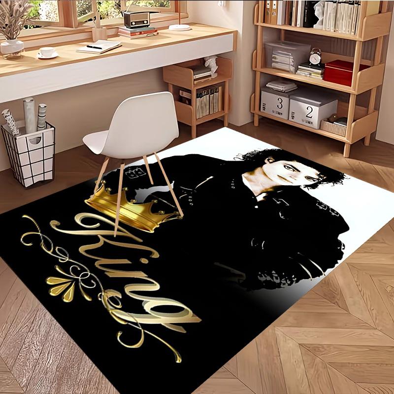Michael Jackson Print Rug, Washable Floor Carpet, For Entryway Dorm Laundry Room Office Study, Home Decor Birthday Christmas Gift