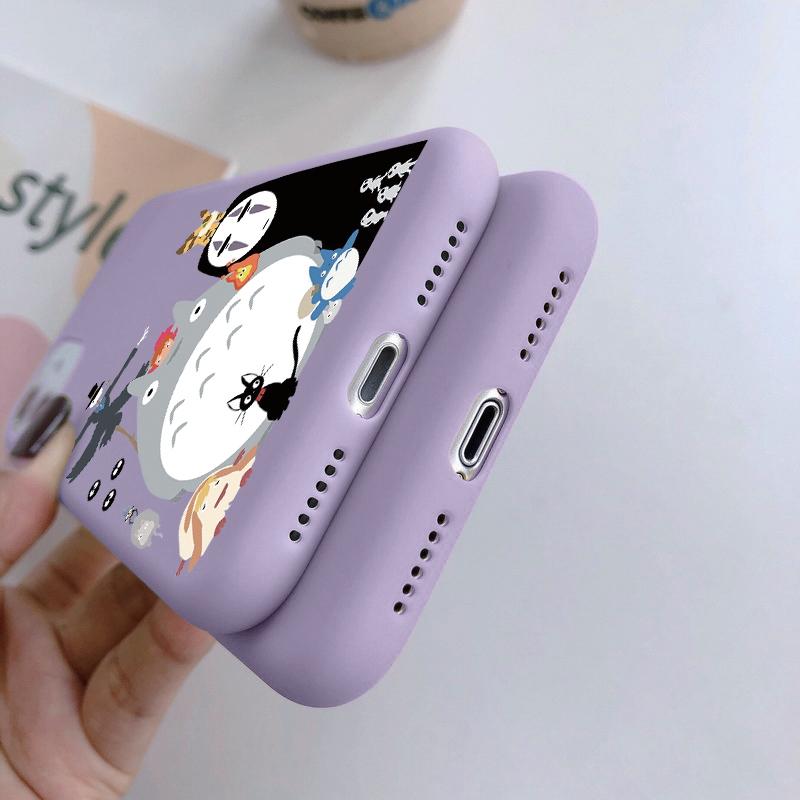 Totoro Anime Phone Case For iPhone Samsung A55 S24 FE S25 M35 Xiaomi Redmi Note 13Pro 14C Huawei Honor 200 Realme Shockproof Anti-Scratch Matte Cover