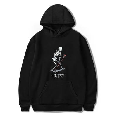 Толстовка с капюшоном Lil Peep, унисекс, хип-хоп, панк, готика, толстовки с принтом человеческого скелета, wo, осенняя уличная одежда, популярная свободная толстовка Ulzzang