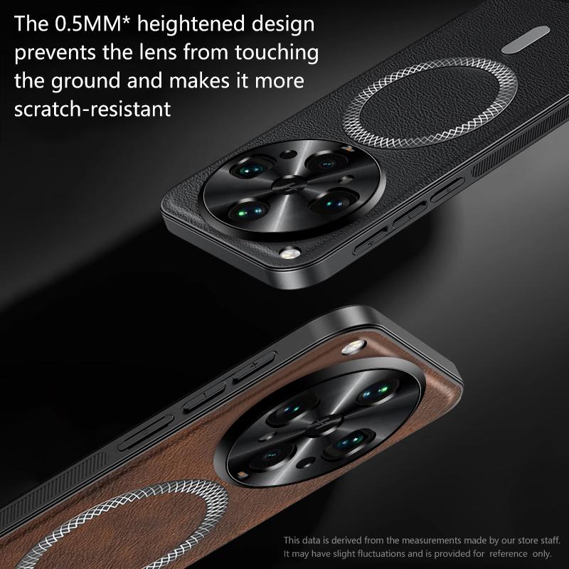 Для чехла Oppo Find X8 Ultra Магнитный Элегантный Кожаный Износостойкий Полностью Закрывающий Объектив Нескользящий Хват Защита Края Чехол