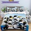 3Pcs Penguin Family Portrait Bedding Set Quilt Cover Pillowcase Home Christmas Xmas Halloween Gift 1 Duvet Cover 2 Pillowcase M92486