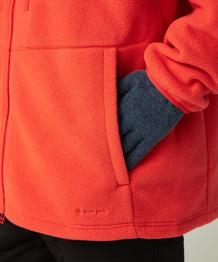 Snow Peak Fleece Jacket Size S Water-Repellent JK-25AU020, Outerwear, Men's/Women's, Orange,