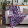 Water Resistant Floral Pattern Fleece Blanket Kids Teens Sofa Bed Throw Decorative Gift