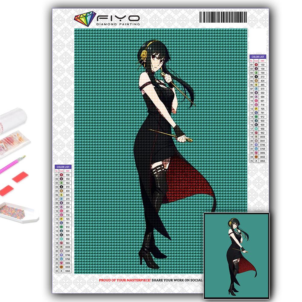 5D Diy Алмазная картина Аниме Плакат Шпионская семья Вышивка крестиком Полный Алмазная вышивка Мозаика