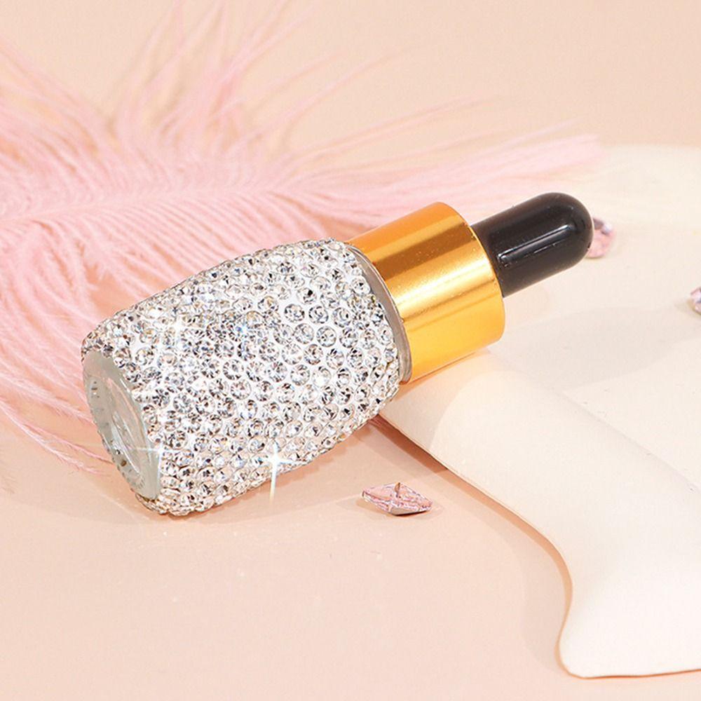 Бутылка-капельница для эфирного масла со стразами, игристые мини-бутылки-капельницы ручной работы
