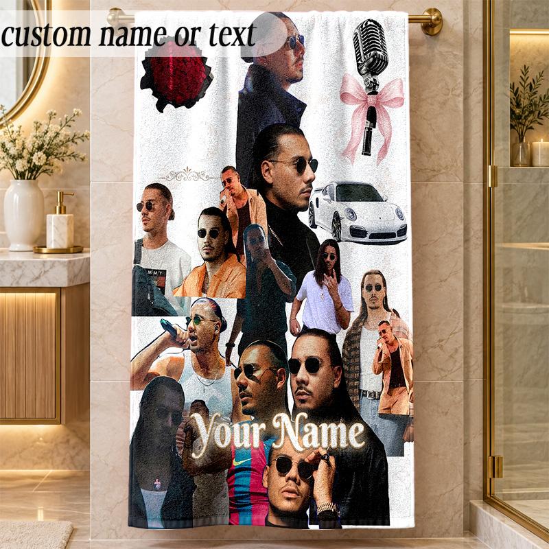 Beach TowelApache 207 Custom Name Text Personalized Soft Towel for Beach Pool Indoor Home Decor Gift