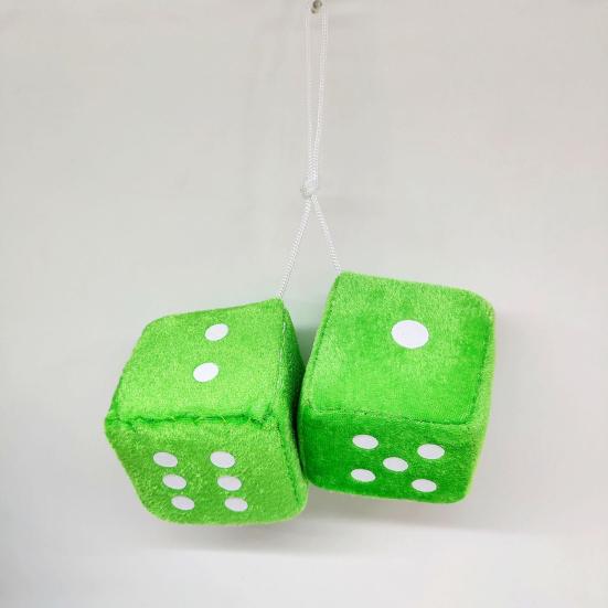1 пара игральных костей, плюшевый кулон, супер мягкая губка, наполнитель, красочные точечные игральные кости, плюшевые украшения, пушистые мягкие кости, антистрессовая плюшевая игрушка, украшение автомобиля