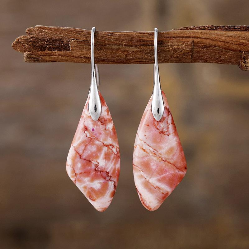 BLINGBAY Women's Pendant Earrings Bohemian Ethnic Vintage Natural Stone Earrings Modern Birthday Party Jewelry Gift