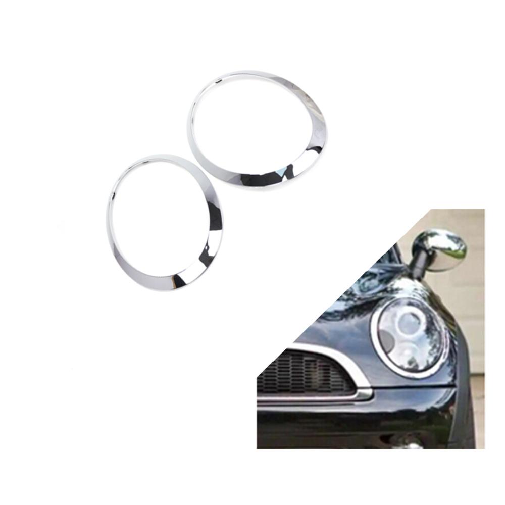 Пара АБС Хром Кольцо Фары Отделка Безель Для 2014-2021 Mini Cooper F55 F56 F57