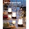 4" Black Cordless Table Lamp Set of 2, Outdoor Rechargeable Lamp | LED, Battery Operated, Portable, Touch Night Light for Dining Room, Camping, Bar,