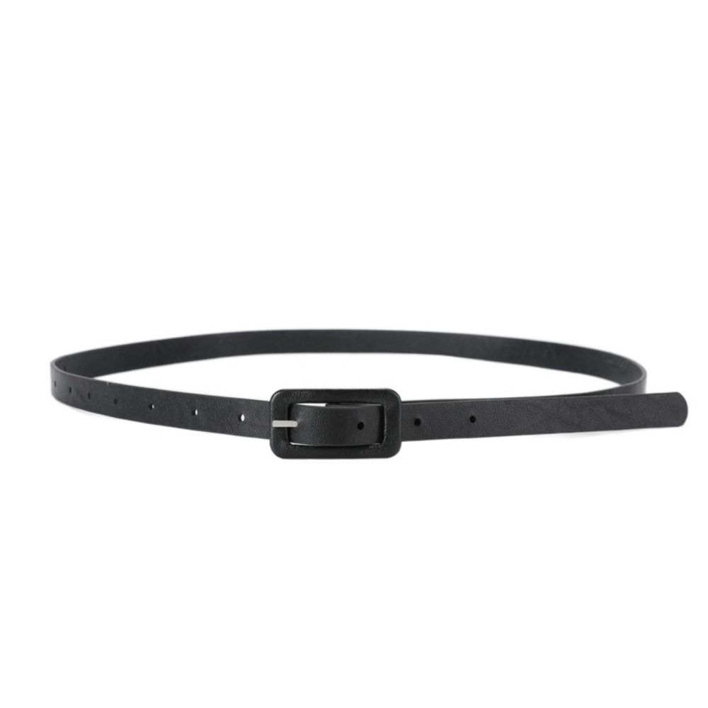Slim Side PU Leather Belt Korean Style Candy Color Waistband Simple Thin Waist Belt Daily