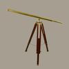 154 Cm Brass Telescope On Stand Retro Nautical Decoration Gift for Boss Elegant Home, Office Decor