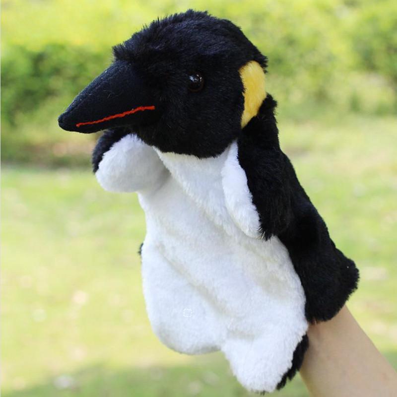 Пушистый пингвин ручная кукла оптом плюшевая игрушка для детей и взрослых