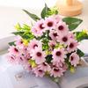 5 Fork 15Head Artificial Daisy Gerbera Flower Chamomile Flower Wedding Home Decoration Arrangement Party Decoration