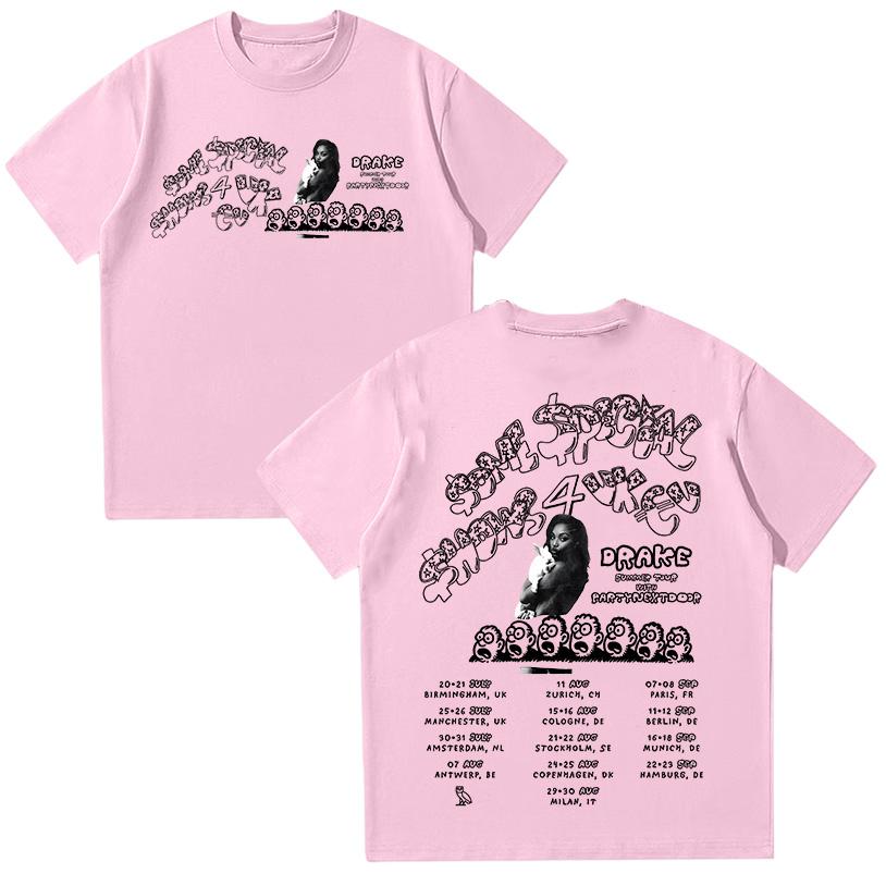 Футболка Drake & PARTYNEXTDOOR $ome $pecial $hows 4 Tour 2025 Хип-хоп мода Летний хлопок Свободный топ Подарки для фанатов Высококачественная футболка