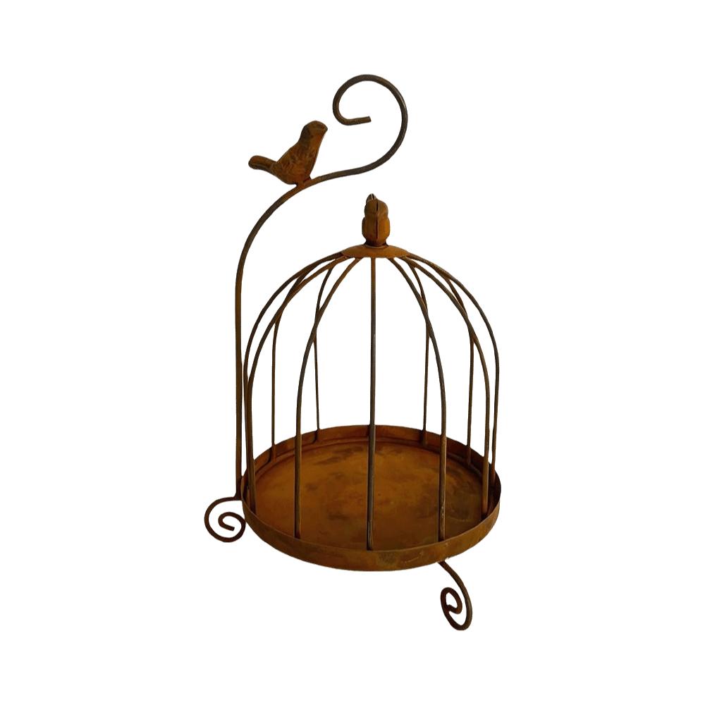 Distressed Iron Decorative Hanging Birdcage Photo Props Iron Candleholder  Home Decoration