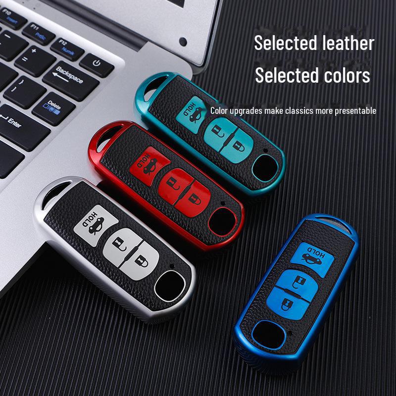 Mazda CX-5, CX-4, чехол для ключа из кожи Atenza