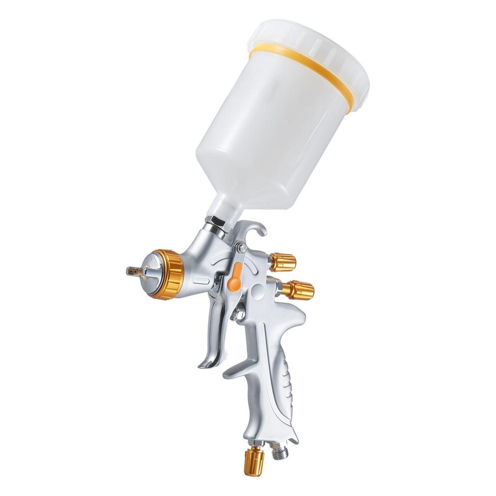 HVLP Air Spray Gun, Gravity Feed Paint Sprayer Gun with 3 Nozzles (1.3/1.4/1.7mm), 600ml Capacity Auto Paint Sprayer with Air Regulator for Automotive