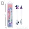 Cartoon Christmas Stainless Steel Cutlery Set: Colorful Spoon & Fork