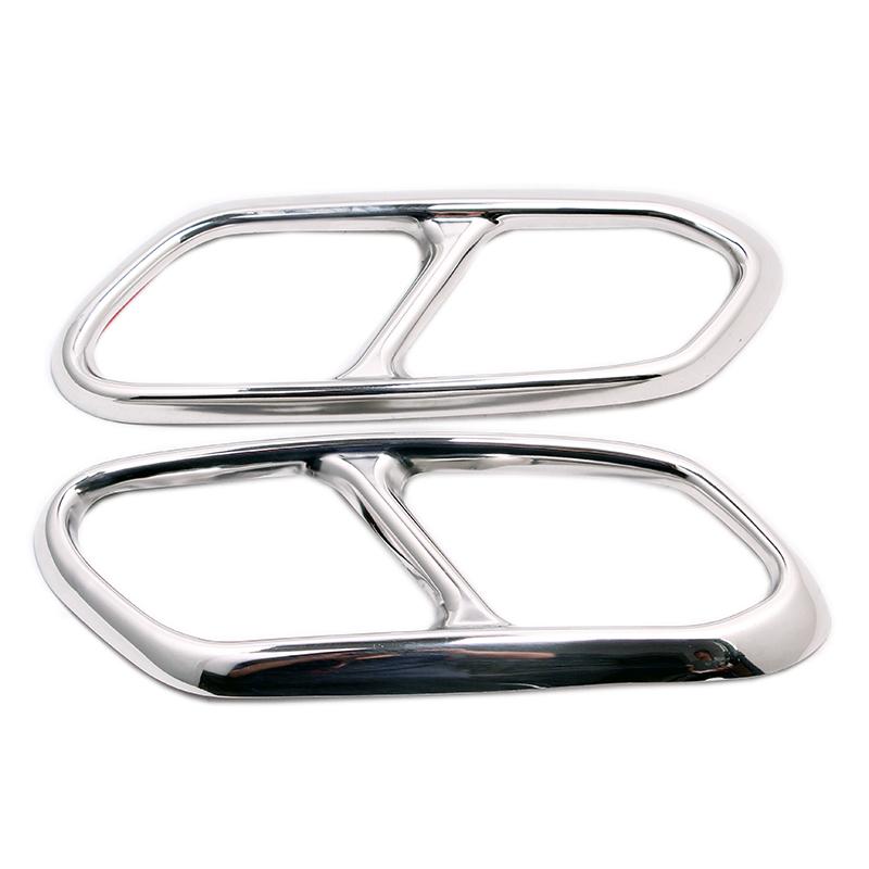 For VOLVO XC60 2018 Car Rear Exhaust Tail Pipe Cover Trim Muffler Stainless Steel Accessories