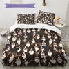 Cartoon Puppy Pattern Bedding,Quilt Set Quilt Cover Pillowcase Home Birthday Gift (1 * duvet cover + 2 * pillowcase, without core)