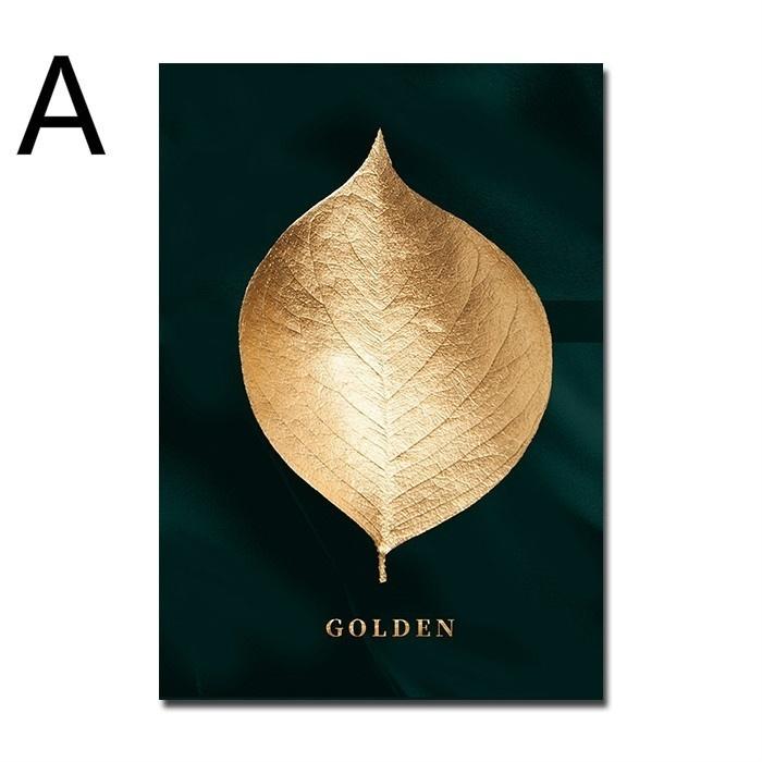 Canvas Poster Painting Nordic Decoration Golden Leaf Plants Print Wall Art Painting Decorative Pictures Wall Paintings for Living Room Home Decor