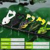 Top Water Soft Frog Bass Fishing Lures Kit, Double Propeller Legs, 5 Connection Rings, Thickened Silicone Skin, Bigger Splash More Attractive,