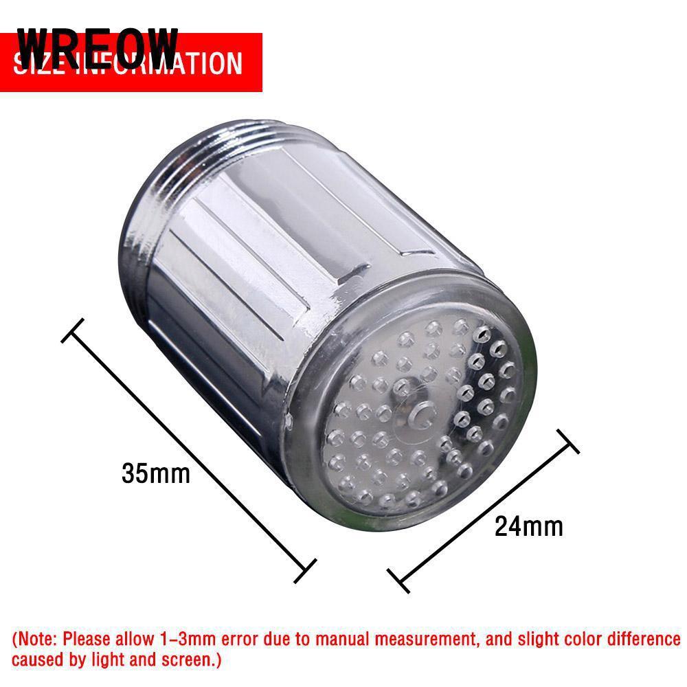 Светодиодная потоковая лампа для крана, 7 цветов, переменный свет, смеситель для душа, датчик давления, температура в ванной, кухонные аксессуары