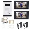 Wired Video Intercom System IR Night Vision Remote Unlock 2 Units 4 Wire Video Doorbell With 7 Inch