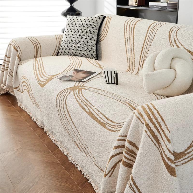 Супер мягкий клейкий осенне-зимний плюшевый чехол для дивана, ткань, полный чехол для дивана, новый цельный чехол для дивана, одеяло