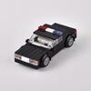 Black Police Car Building Block City Car Model Assembly Toy Compatible Small Particle Set