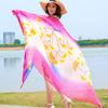 Spring/Summer New Women'S Silk Scarf 90 * 90cm Simulated Silk Twill Square Scarf Fashion Printed Large Square Scarf Professional Scarf