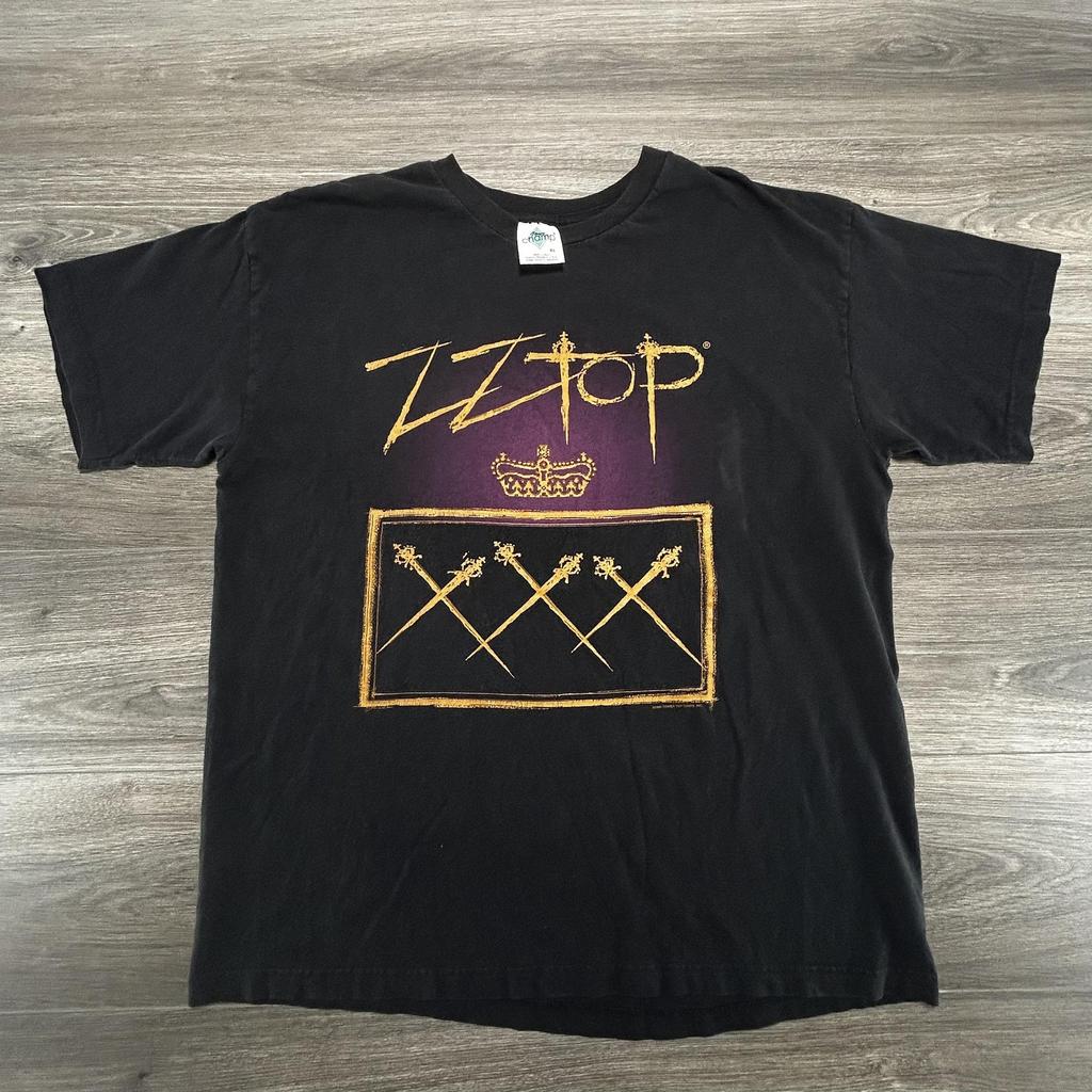 Vintage ZZ Top Shirt Mens XL Black XXX Tour Concert 1999 90s Graphic Tee USA Unisex T-Shirt