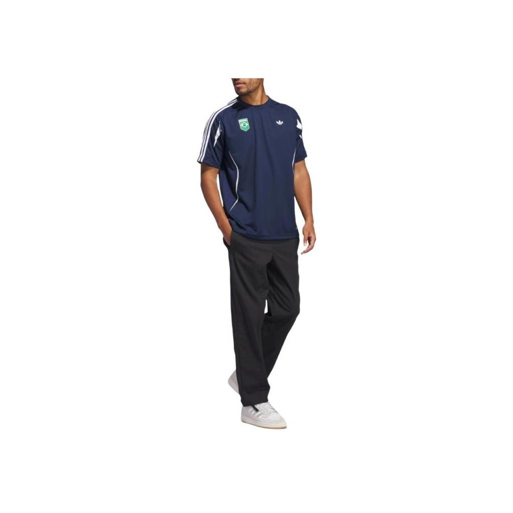 adidas Футболка Originals CB Aero Jersey, удобная, мягкая, влагоотводящая, с коротким рукавом, мужская, темно-синяя, JE1684