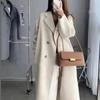 Korean Style Women's Mid-Length Wool Coat: 2024 Autumn/Winter Slimming Fashion