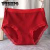 5pcs/lot Cotton Panties Women's Underwear Plus Size Fashion Solid Color Briefs Panty High Waist Oversized Shorts Female Lingerie