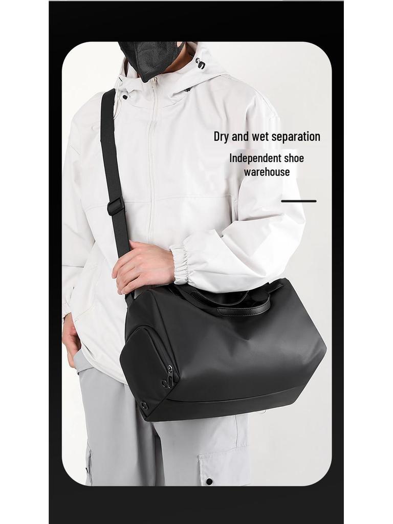 Мужская повседневная сумка кроссбоди для спортзала: Большая вместимость с сухим/влажным разделением для путешествий