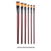 Nylon Bristle 6-Piece Paintbrush Set for Beginners - Oil & Watercolor, Large Flat Brushes