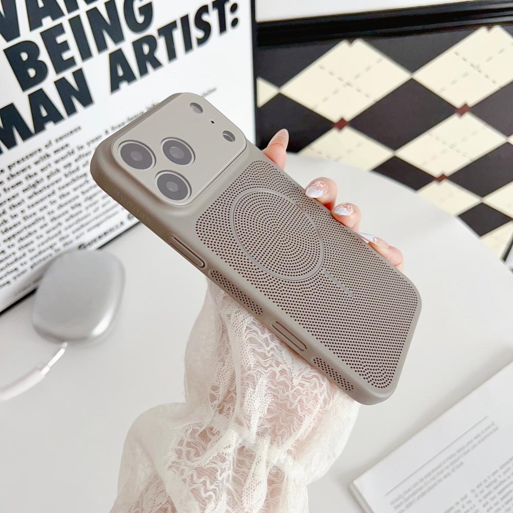 Heat Dissipation Mesh For Magsafe Phone Case For iPhone 17 Air 16 15 14 Plus 13 12 Pro Max Wireless Charge Magnetic Cover