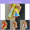 Adorable Cartoon Silicone Keychain Charming Butterfly Kiss Girl Design