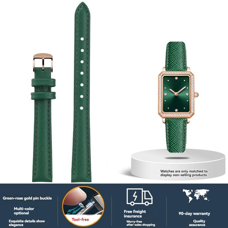 Женский ремешок из коровьей кожи для часов Fiyta DW Fossil Casio Longines, телячья кожа, 10 мм 12 мм 14 мм 16 мм 18 мм, браслет, Черный Зеленый Красный