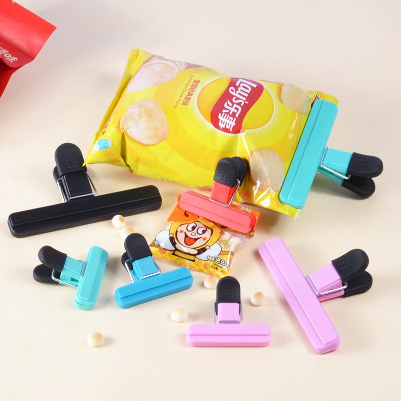 Цветной кухонный зажим для запечатывания пакетов с едой - Материал АБС+ТПР, Пыленепроницаемый для пакетов с мукой и приправами