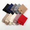 Fashion Winter Cashmere Scarf Women Thick Warm Pashmina Shawl Wraps Solid Color Tassel Lady Blanket Echarpe Bufanda Muslim Hijab