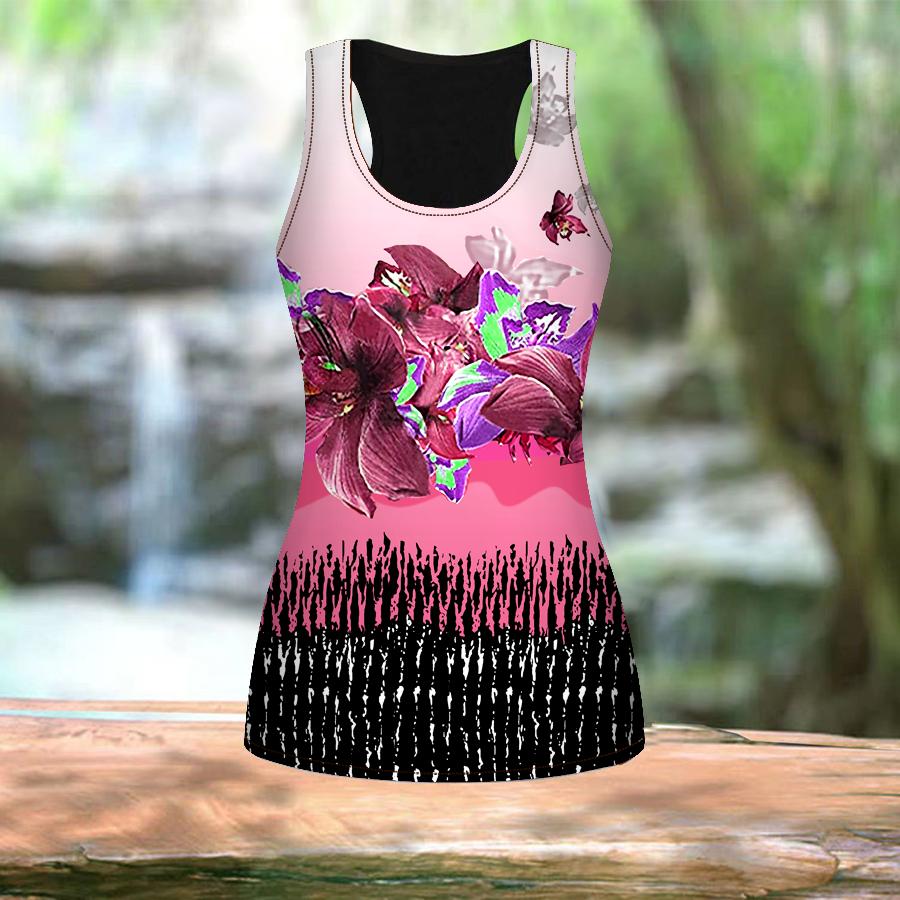 Женские летние спортивные рубашки с 3D-принтом больших цветов для занятий йогой и тренажерным залом, жилеты больших размеров